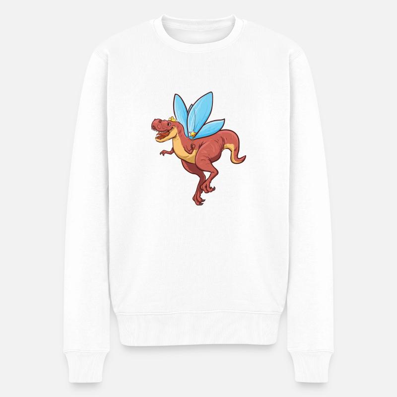 FeeRex - Männer Premium Bio Pullover - Weiß