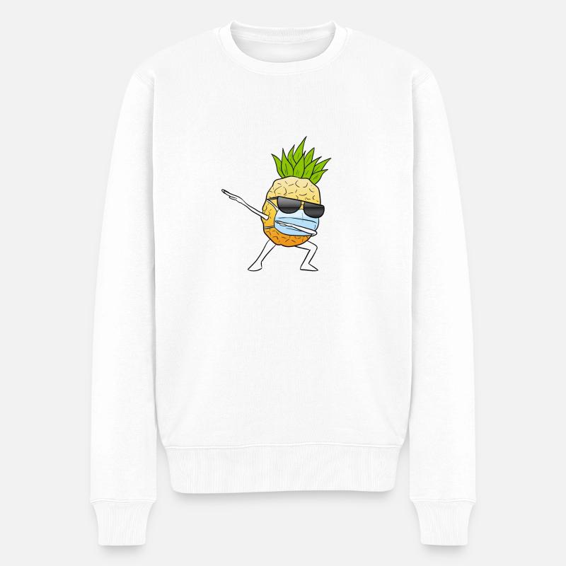 Pineapple - Männer Premium Bio Pullover - Weiß