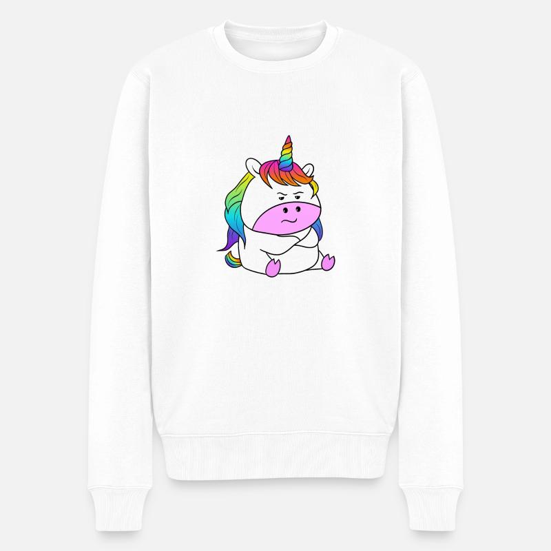 Licorne Offensé - Pull Premium bio Homme - blanc