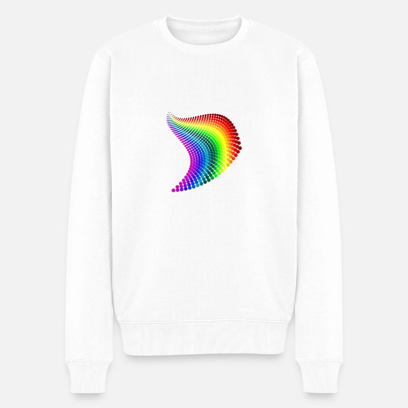 arc en ciel - Pull Premium bio Homme - blanc