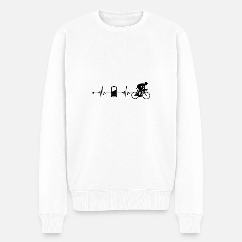 Vélo électrique - Pull Premium bio Homme - blanc