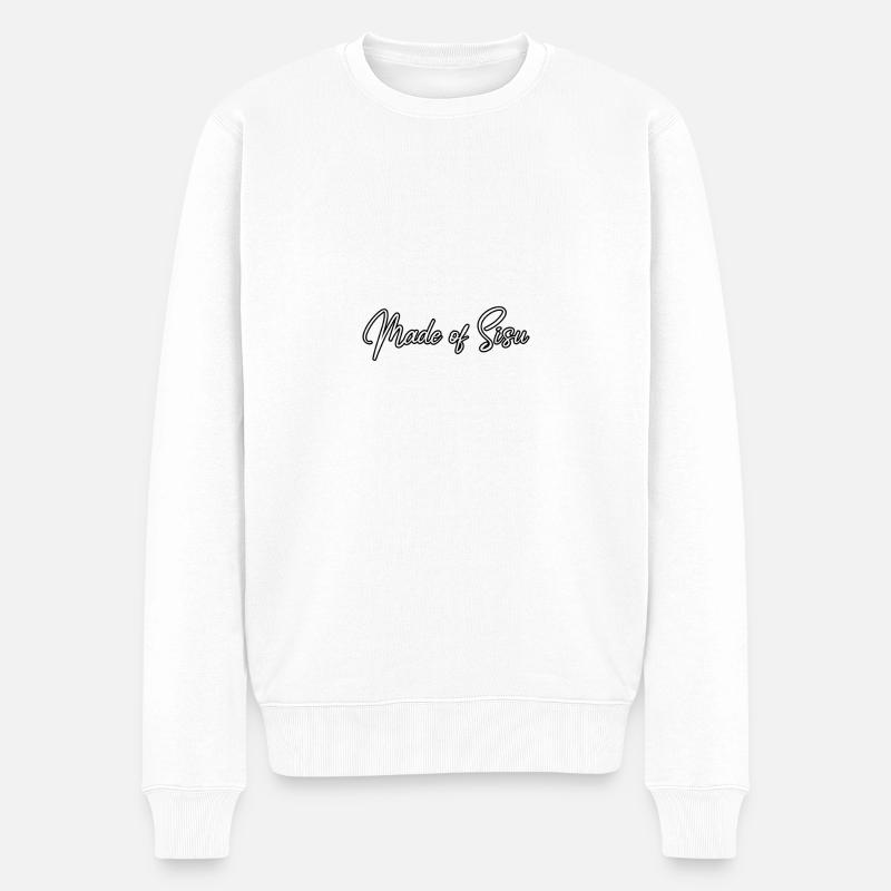 Fait de Sisu - Pull Premium bio Homme - blanc