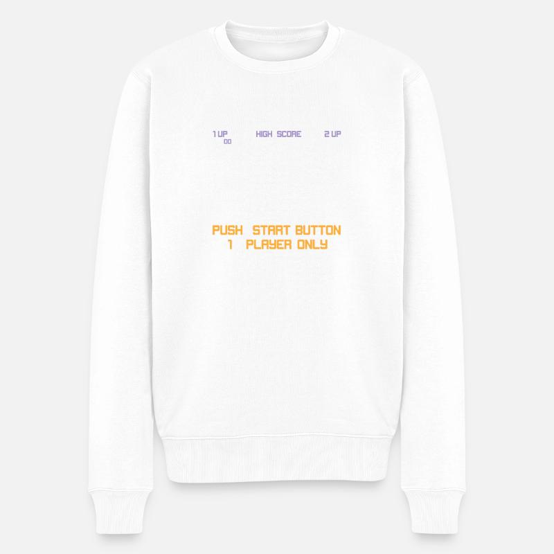 jeu d'arcade rétro - Pull Premium bio Homme - blanc