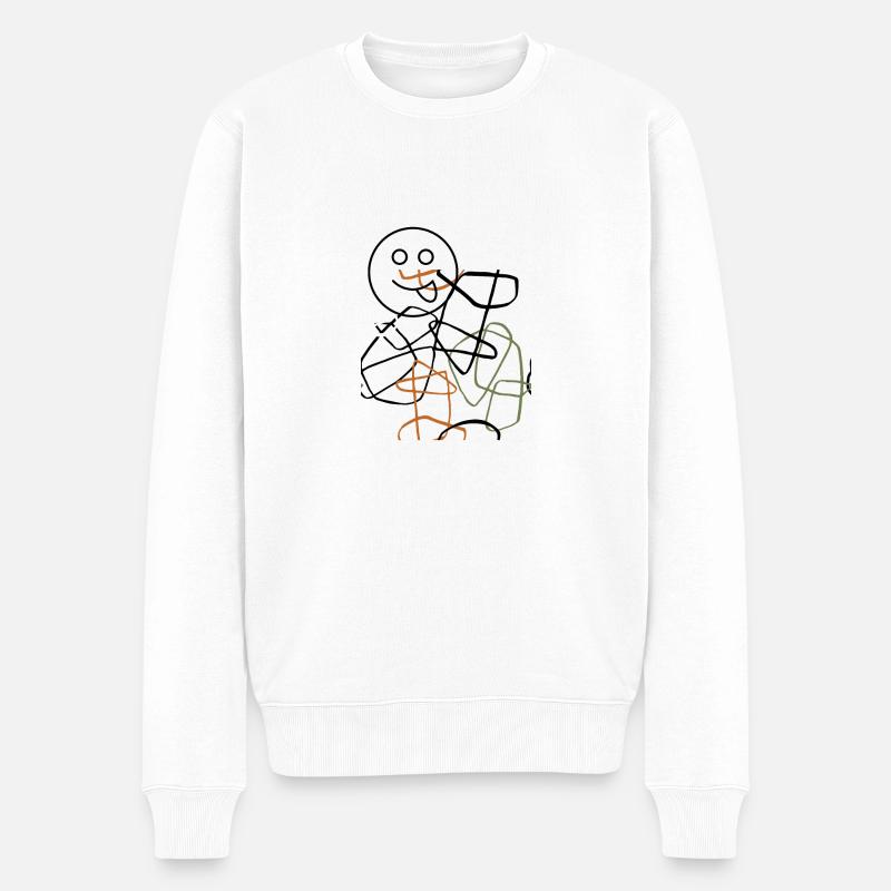 Art abstrait - Pull Premium bio Homme - blanc