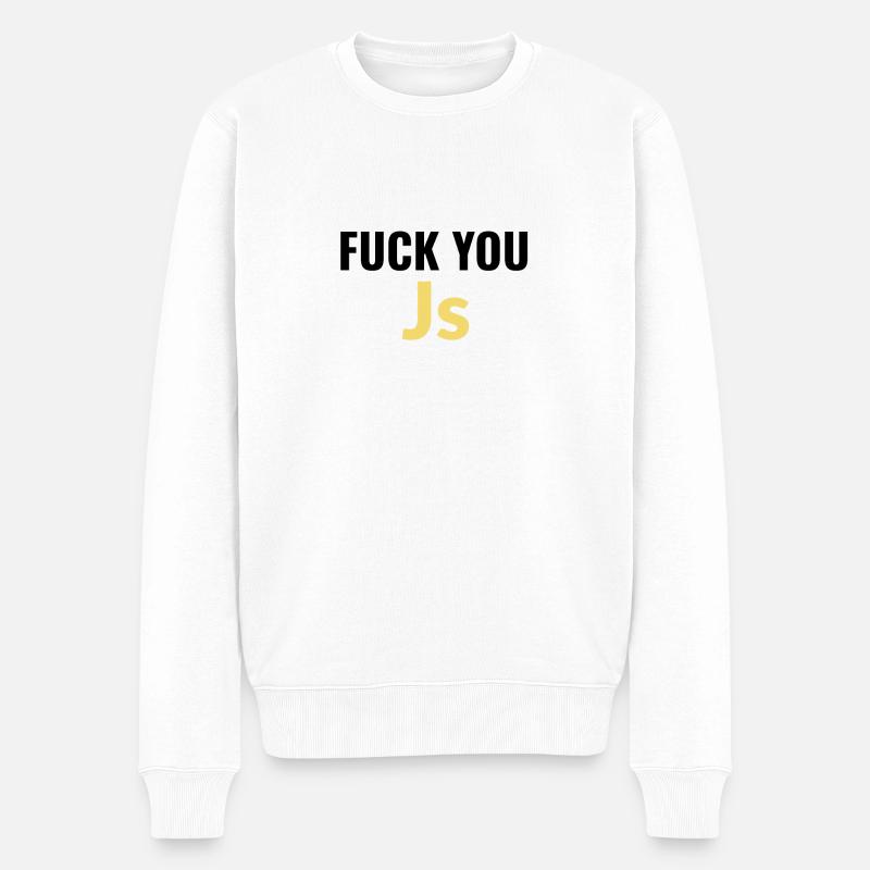 fuck you Js (javascript) - Pull Premium bio Homme - blanc