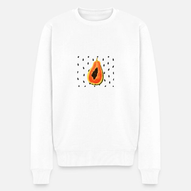 SAFE THE PLANET - Männer Premium Bio Pullover - Weiß