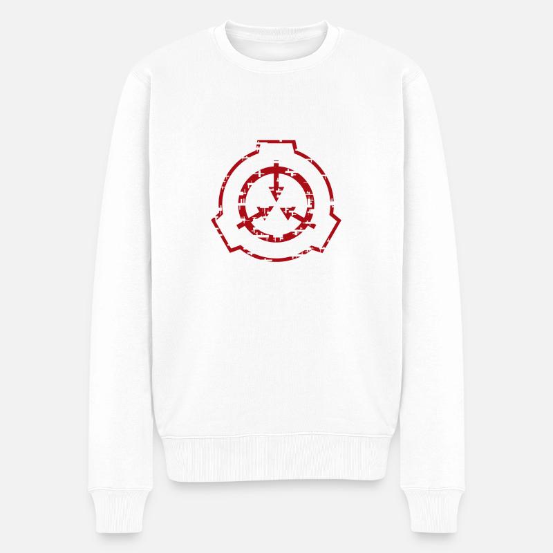 SCP Rotes Symbol - Männer Premium Bio Pullover - Weiß