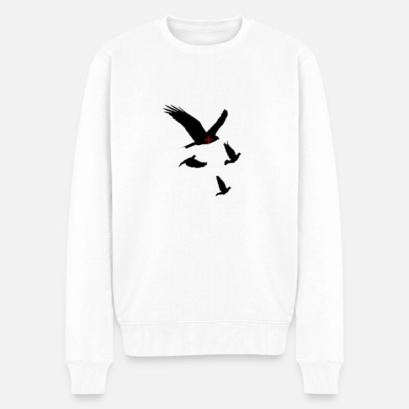 faucon vs pigeons - Pull Premium bio Homme - blanc