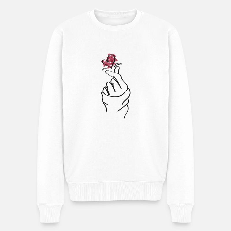 Doigt - Pull Premium bio Homme - blanc