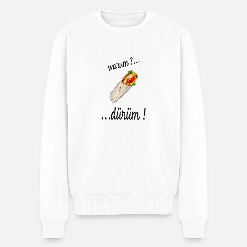 Warum - Dürüm - Männer Premium Bio Pullover - Weiß