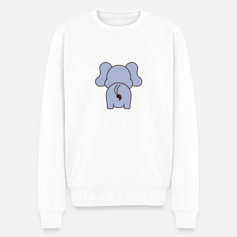 Eléphant - Pull Premium bio Homme - blanc