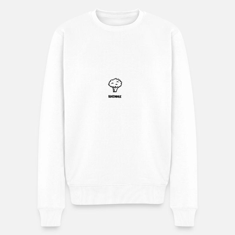 broccoholic - Pull Premium bio Homme - blanc