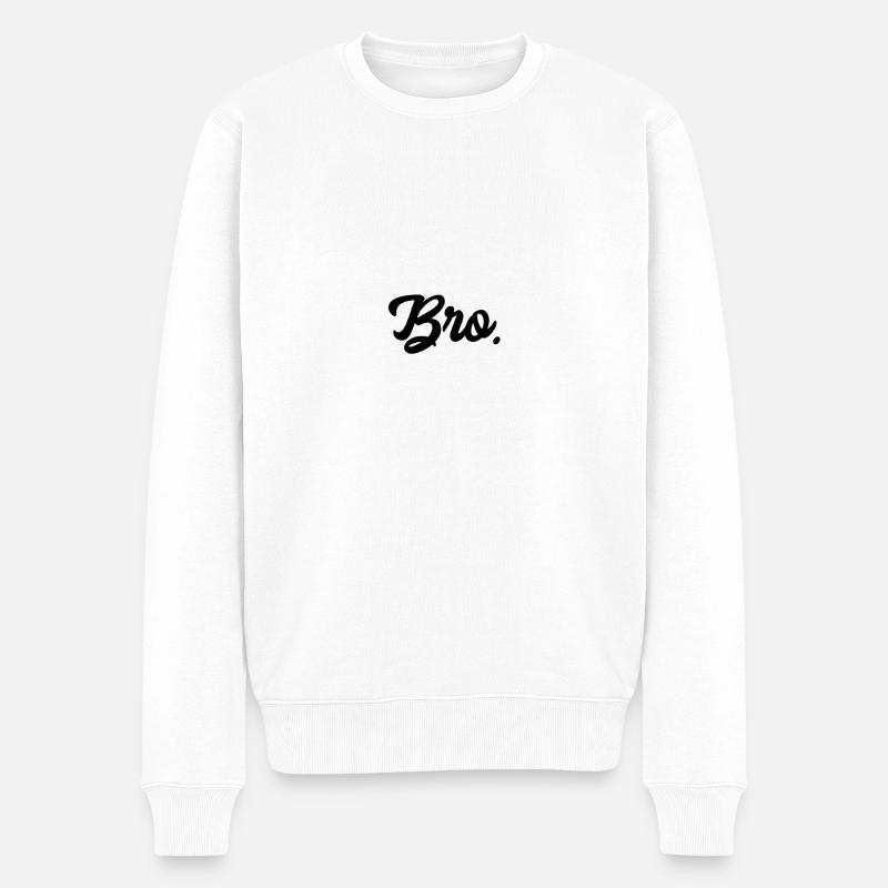 Bro - Pull Premium bio Homme - blanc