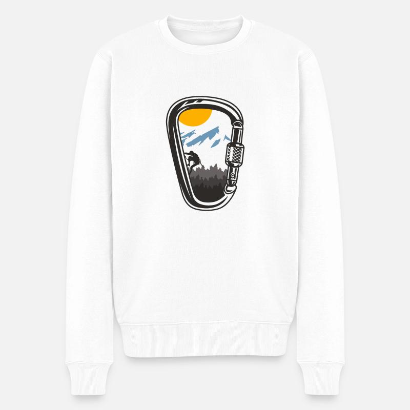 Escalade en montagne - Pull Premium bio Homme - blanc