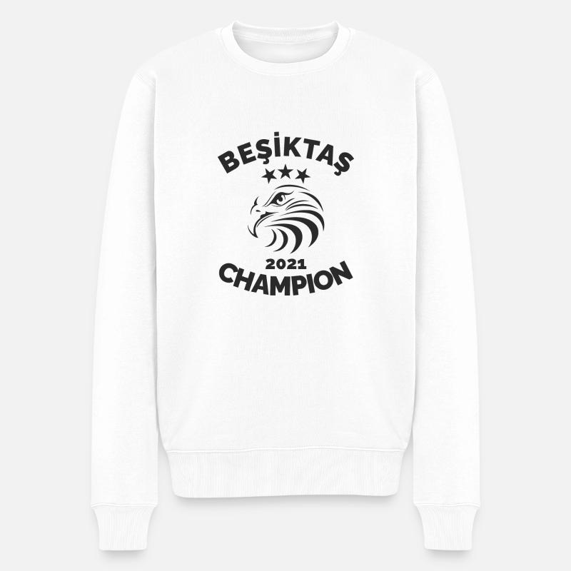 Besiktas sampiyon - Männer Premium Bio Pullover - Weiß