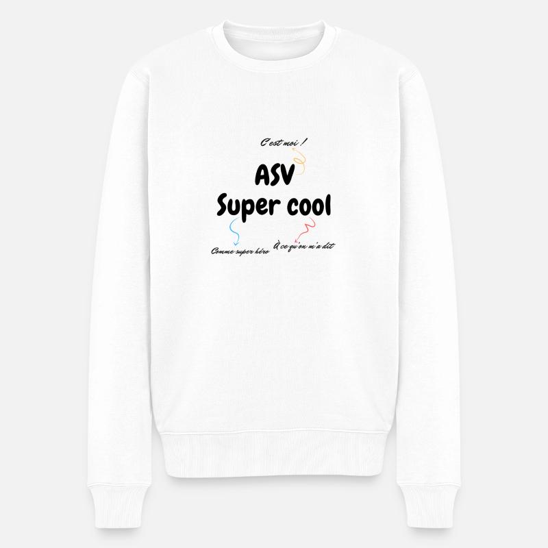 ASV super cool - Pull Premium bio Homme - blanc