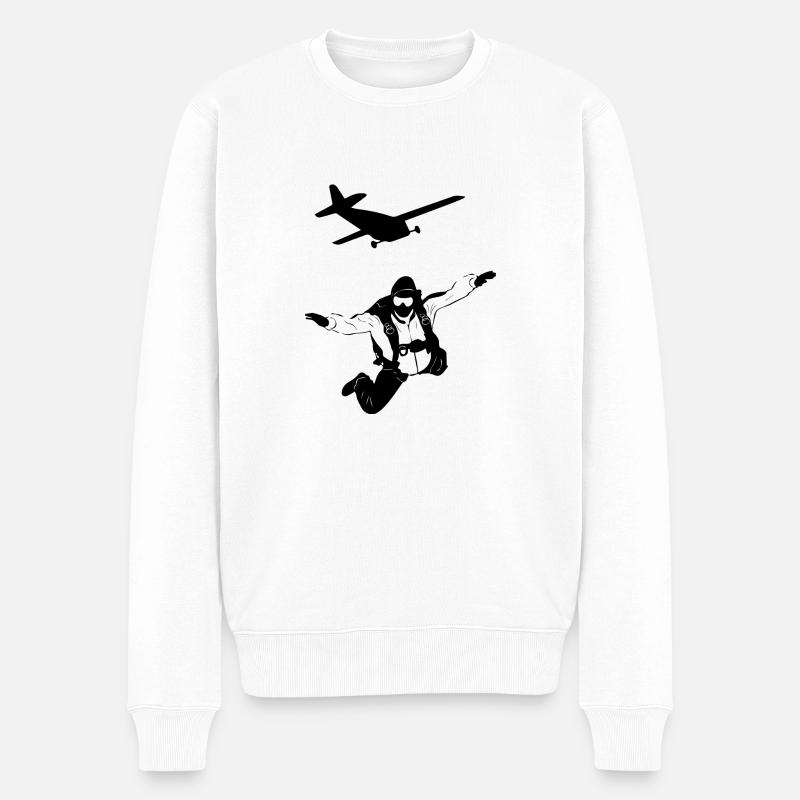 glider parachute drone - Pull Premium bio Homme - blanc