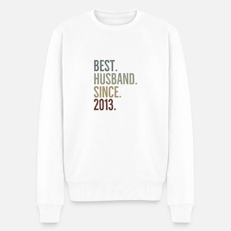 Meilleur mari depuis 2013 - Pull Premium bio Homme - blanc