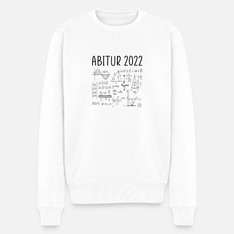 Abi 2022 Abitur Geschenk Mathe Schule - Männer Premium Bio Pullover - Weiß