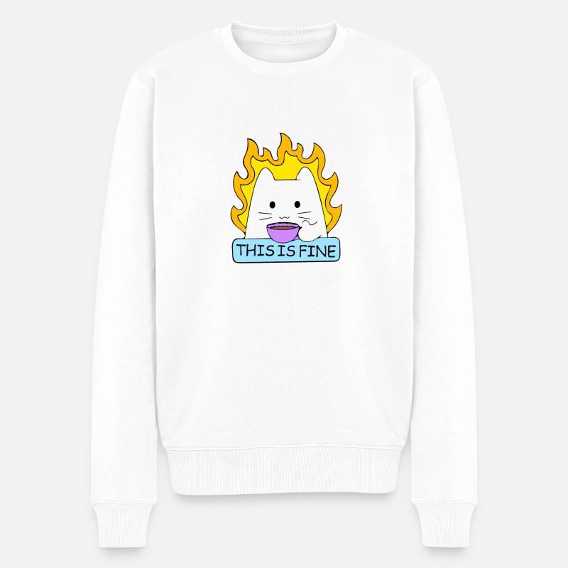 C’est un bon chat - Pull Premium bio Homme - blanc