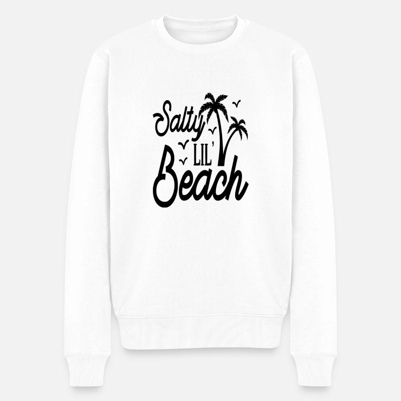 Plage salée de Lil - Pull Premium bio Homme - blanc