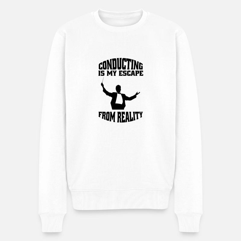 Dirigenten Dirigent Musik Geschenk Dirigieren - Männer Premium Bio Pullover - Weiß