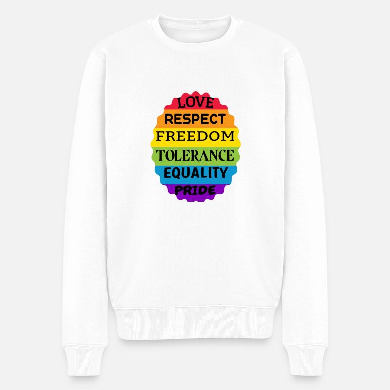 LGBTQ+ - Pull Premium bio Homme - blanc