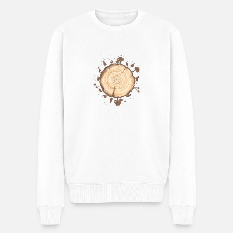 Tag des Planeten Erde und Erde - Männer Premium Bio Pullover - Weiß