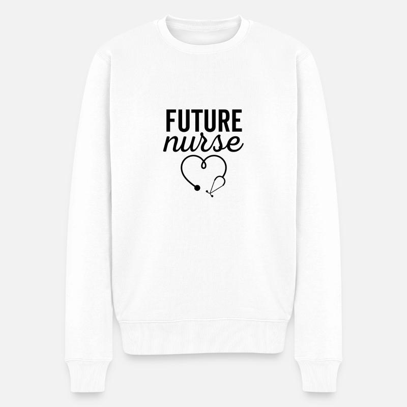 Future infirmière - Pull Premium bio Homme - blanc