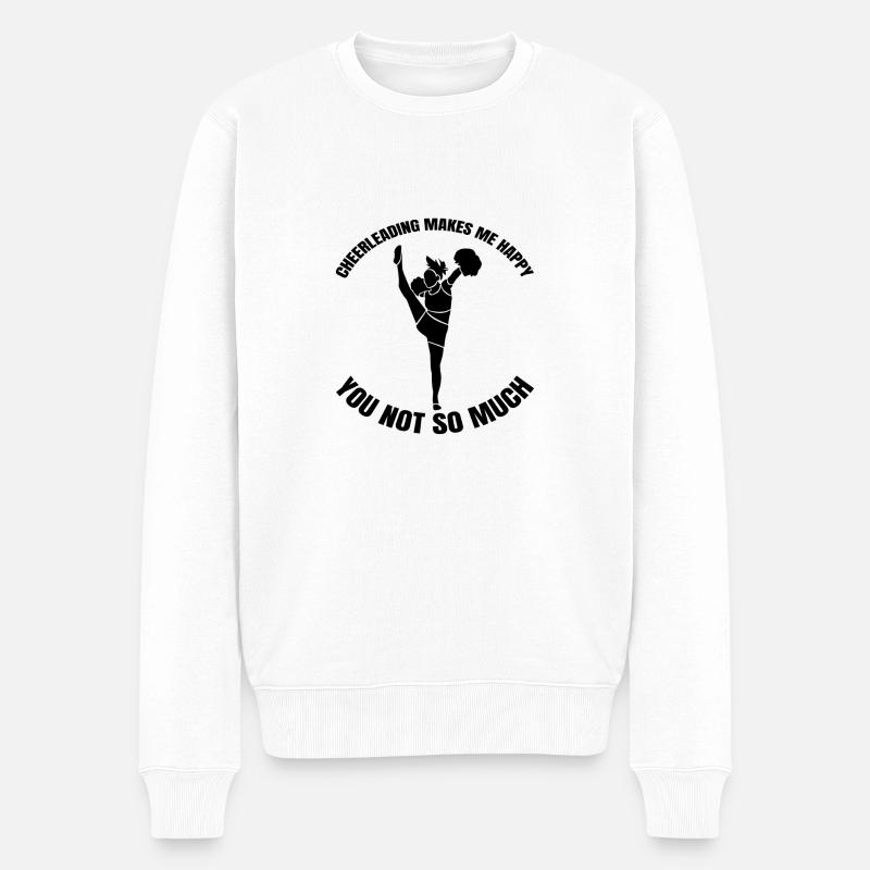 Cheerleader Geschenk Cheerleaderin Cheerleading - Männer Premium Bio Pullover - Weiß