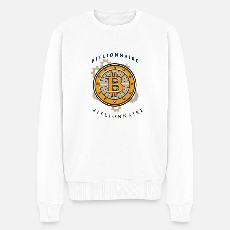 Bitllionnaire - Männer Premium Bio Pullover - Weiß
