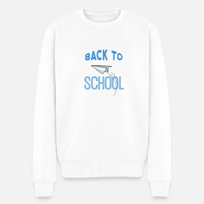 Back to school - Pull Premium bio Homme - blanc
