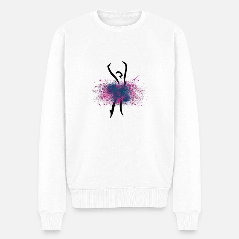Tänzerin (2) - Männer Premium Bio Pullover - Weiß