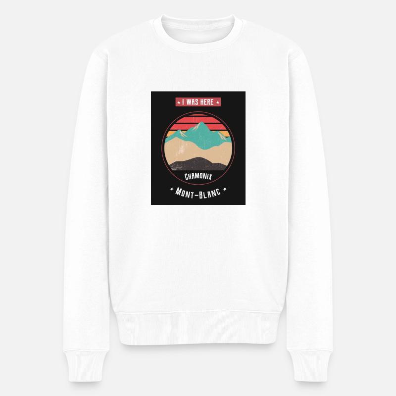 Chamonix, I was here - Pull Premium bio Homme - blanc