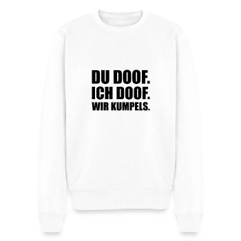 freunde fuer ewig - Männer Premium Bio Pullover - Weiß - Vorne - Thijin (182cm)