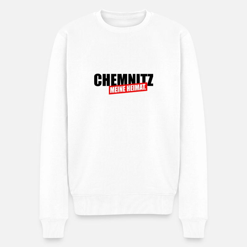 Chemnitz meine Heimat - Männer Premium Bio Pullover - Weiß