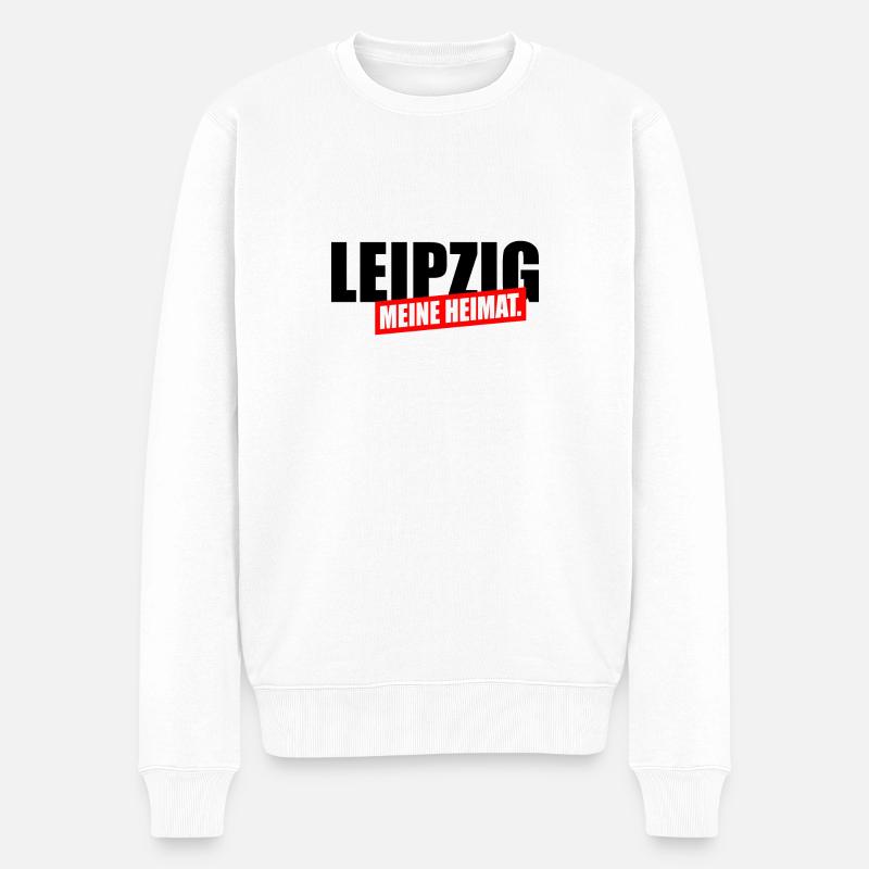 Leipzig meine Heimat - Männer Premium Bio Pullover - Weiß