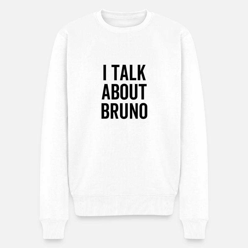 Je parle de Bruno - Pull Premium bio Homme - blanc