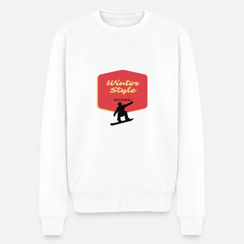 Winter Style - Männer Premium Bio Pullover - Weiß