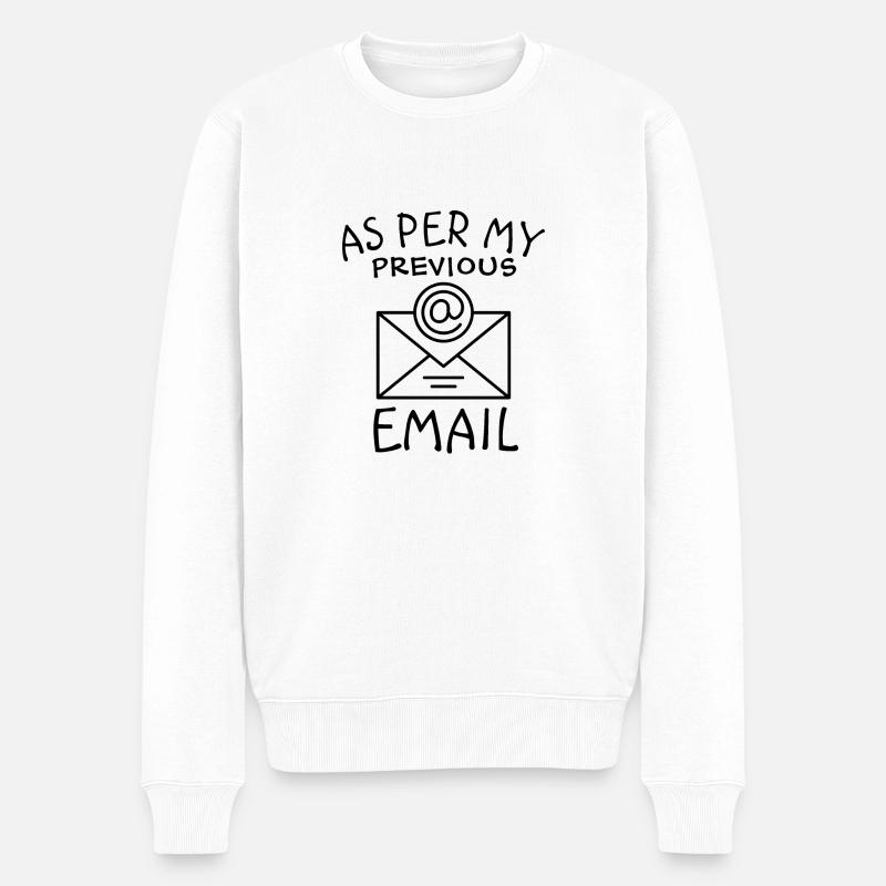 Selon mon e-mail précédent - Pull Premium bio Homme - blanc