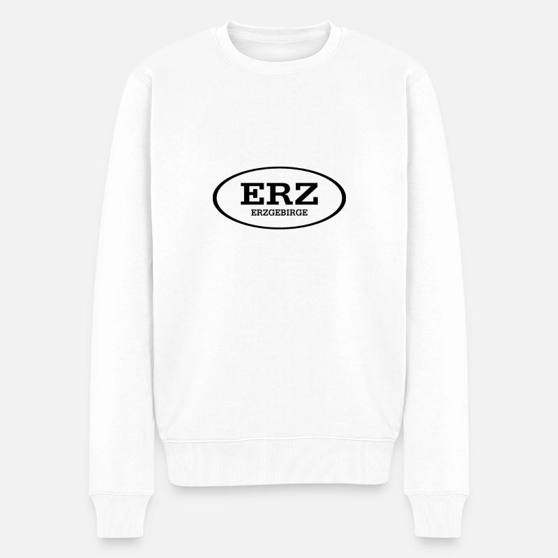 Erzgebirge Heimat Kennzeichen - Männer Premium Bio Pullover - Weiß