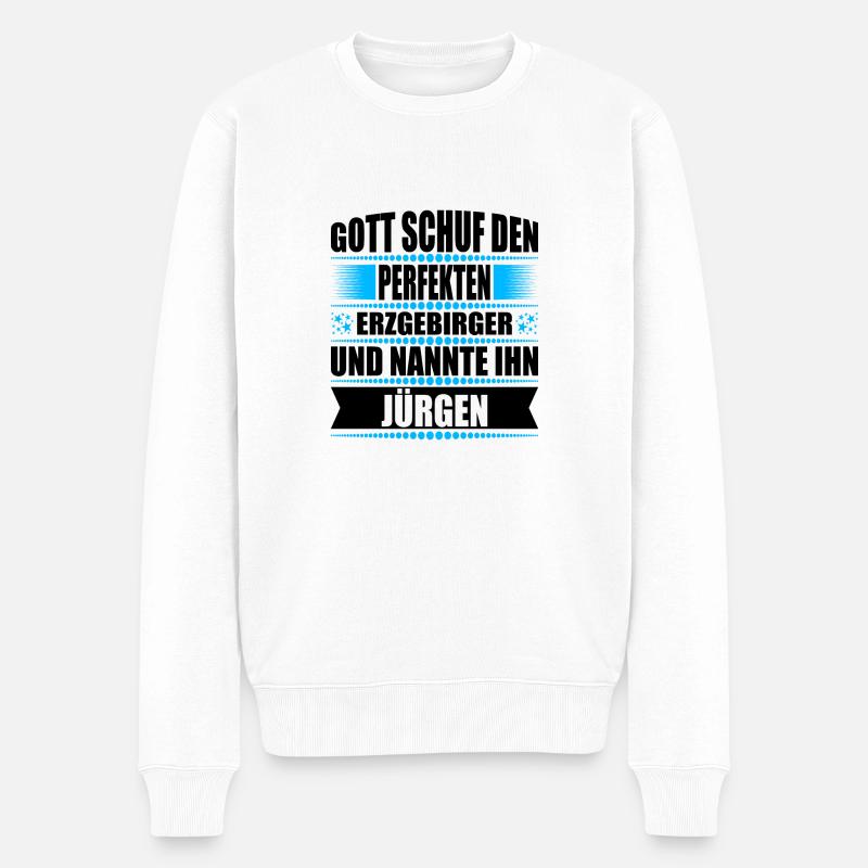Erzgebirge Mann Namen Sachsen Jürgen - Männer Premium Bio Pullover - Weiß
