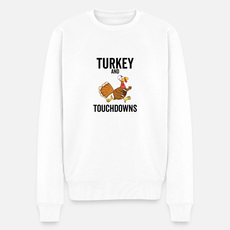 Turquie et touchdowns - Pull Premium bio Homme - blanc