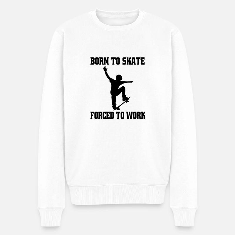 Skateboard Skating Skateboarding Longboard Skater - Pull Premium bio Homme - blanc