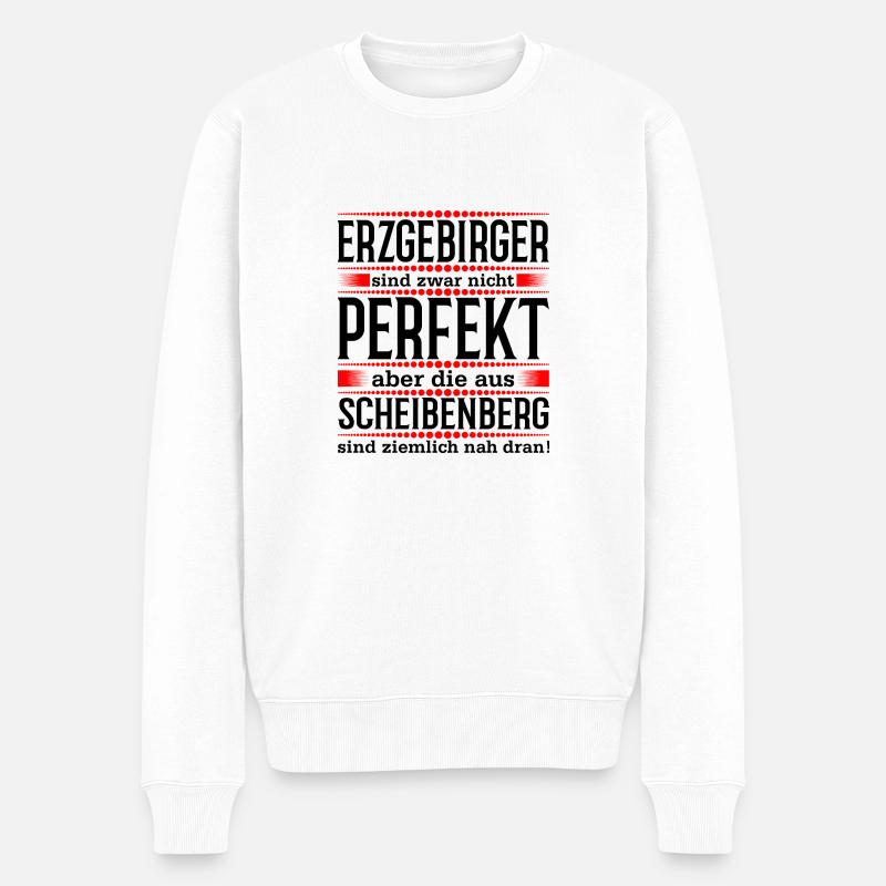 Erzgebirge Scheibenberg - Männer Premium Bio Pullover - Weiß