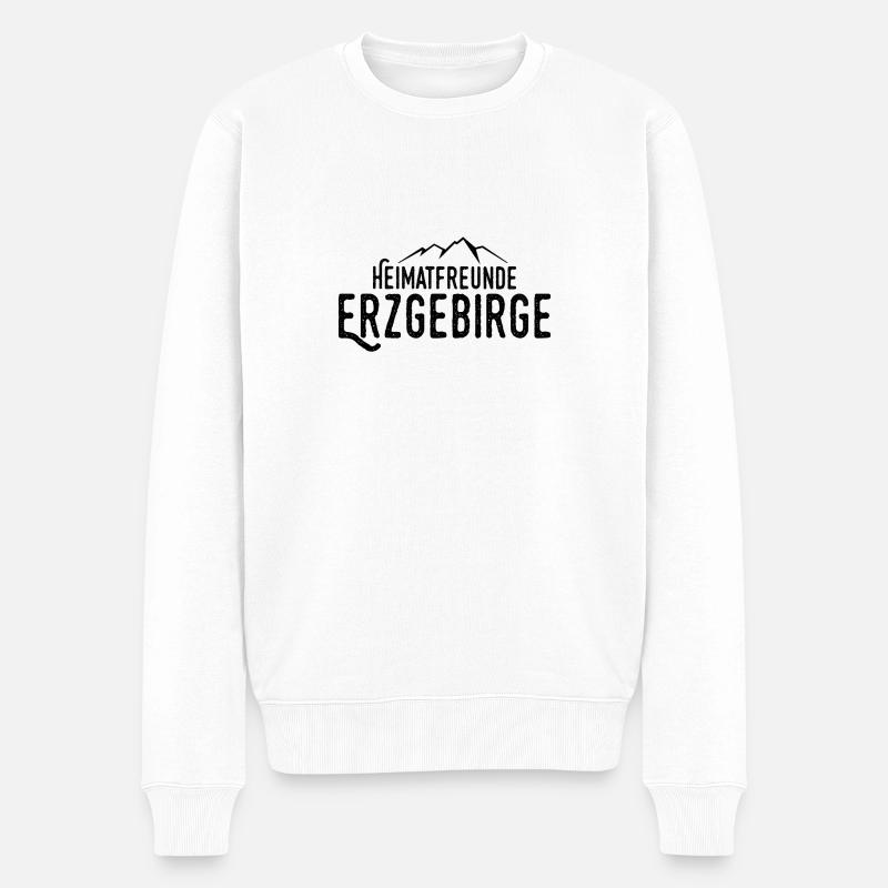 Erzgebirge Heimatfreunde - Männer Premium Bio Pullover - Weiß