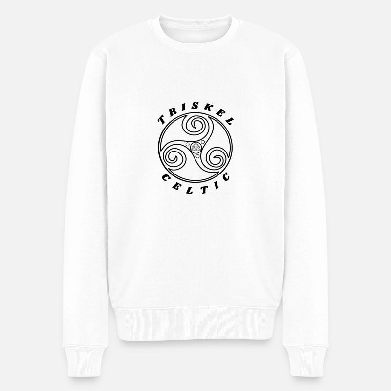 Triskel celtique, triskel breton - Pull Premium bio Homme - blanc
