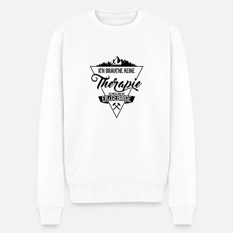 Erzgebirge Therapie - Männer Premium Bio Pullover - Weiß