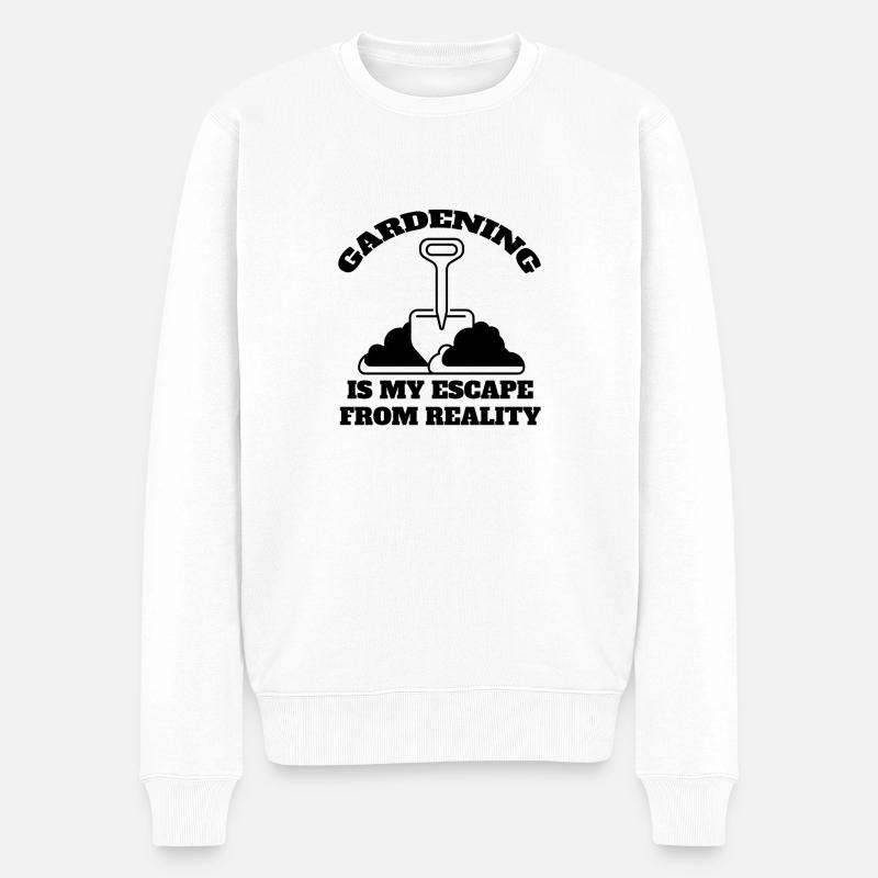 Gärtner Obstgarten Garten Geschenk Hobbygärtner - Männer Premium Bio Pullover - Weiß