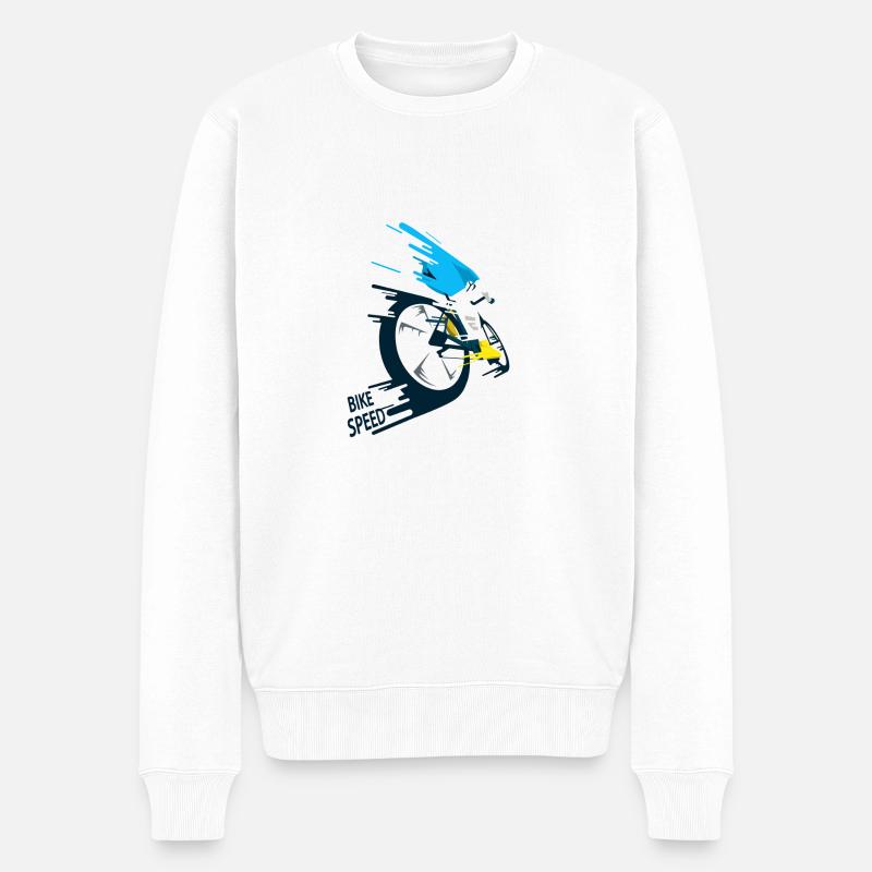 Bike Speed - Männer Premium Bio Pullover - Weiß